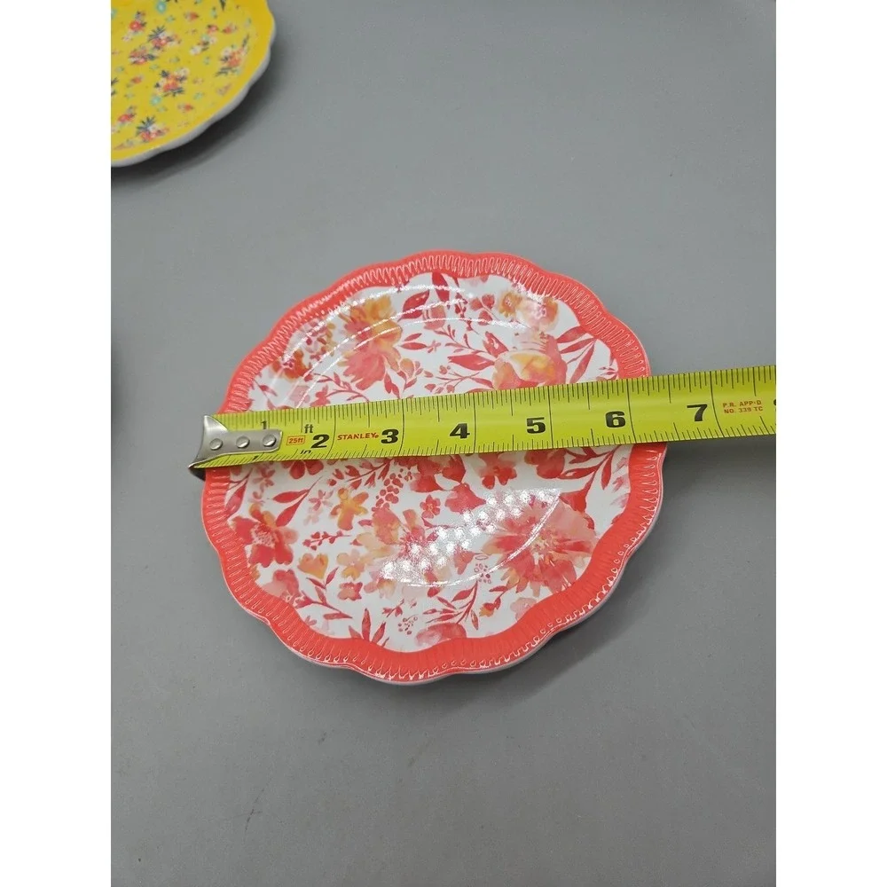 Pioneer Woman‎ Melamine Appetizer Dessert Plates Multiple Patters Set Of 4